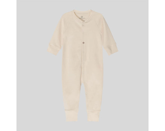 baby sleepsuit in natural and organic pima cotton