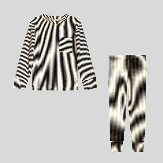 Organic Pima cotton sleepwear for kids, with classic stripes from The Sleepy Collection