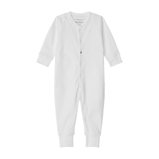 Baby Sleepsuit in white from The Sleepy Collection