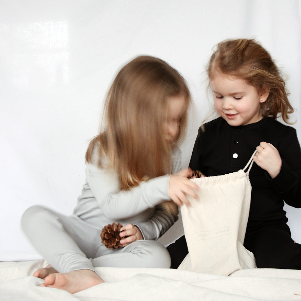 Classic children pajamas in minimalist colors from The Sleepy Collection