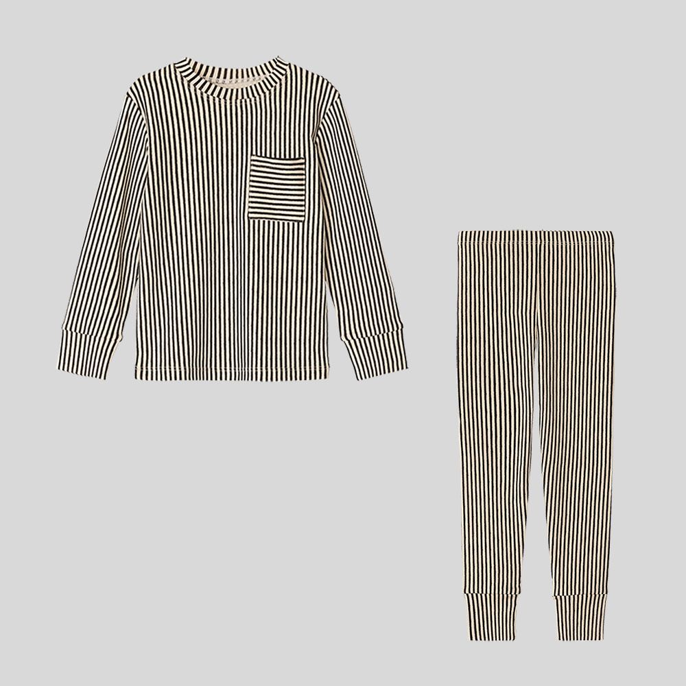 Organic Pima cotton sleepwear for kids, with classic stripes from The Sleepy Collection