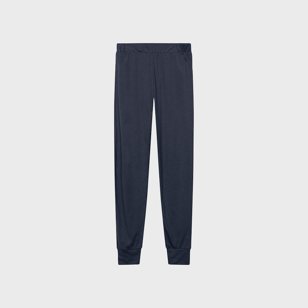 Organic Pima cotton PJ pants in dark blue color from The Sleepy Collection