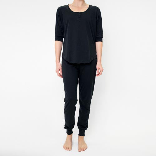 Women's Pyjama Top - BLACK